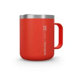 Quechua Mug MH500 Isotherme (double Paroi Inox) Camp Du Randonneur 0,38L Rouge -Quechua 8640747
