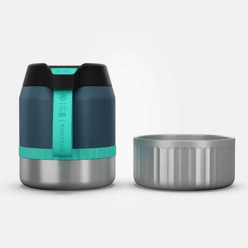 Quechua Boîte Alimentaire MH500 Isotherme Randonnée Inox 0,8L Bleu Avec Bol 3 Quechua Boîte Alimentaire MH500 Isotherme Randonnée Inox 0,8L Bleu Avec Bol – Image 3