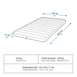Quechua -Quechua matelas gonflable de camping air comfort 120 cm 2 personnes 7