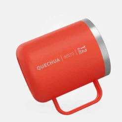 Quechua Mug MH500 Isotherme (double Paroi Inox) Camp Du Randonneur 0,38L Rouge -Quechua mug mh500 isotherme double paroi inox camp du randonneur 038l kaki 15