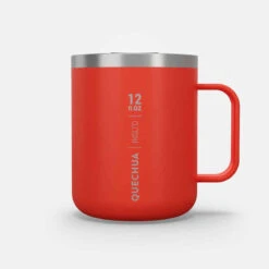 Quechua Mug MH500 Isotherme (double Paroi Inox) Camp Du Randonneur 0,38L Rouge -Quechua mug mh500 isotherme double paroi inox camp du randonneur 038l kaki 17