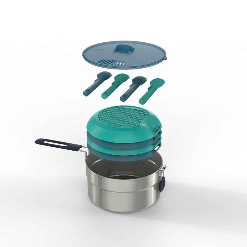 Quechua Popote Camp Du Randonneur MH100 Inox 4 Personnes (2,6L) 1 Quechua Popote Camp Du Randonneur MH100 Inox 4 Personnes (2,6L)