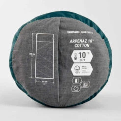 Quechua SAC DE COUCHAGE EN COTON POUR LE CAMPING - ARPENAZ 10° COTON -Quechua sac de couchage en coton pour le camping arpenaz 10 coton 4