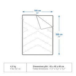 Quechua -Quechua sac de couchage pour le camping arpenaz 10 coton double 2 personnes 1