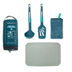 Quechua Set De Cuisine MH500 (spatule, Louche, Torchon, Planche) Camp Du Randonneur