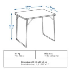 Quechua TABLE DE CAMPING PLIANTE - 2 À 4 PERSONNES 10 Quechua TABLE DE CAMPING PLIANTE - 2 À 4 PERSONNES -Quechua table de camping pliante 2 a 4 personnes 2