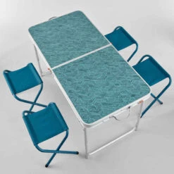 Quechua TABLE DE CAMPING PLIANTE - 4 TABOURETS - 4 À 6 PERSONNES -Quechua table de camping pliante 4 tabourets 4 a 6 personnes 20