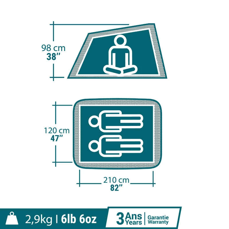Quechua Tente De Camping - 2 SECONDS - 2 Places 2 Quechua Tente De Camping - 2 SECONDS - 2 Places – Image 2