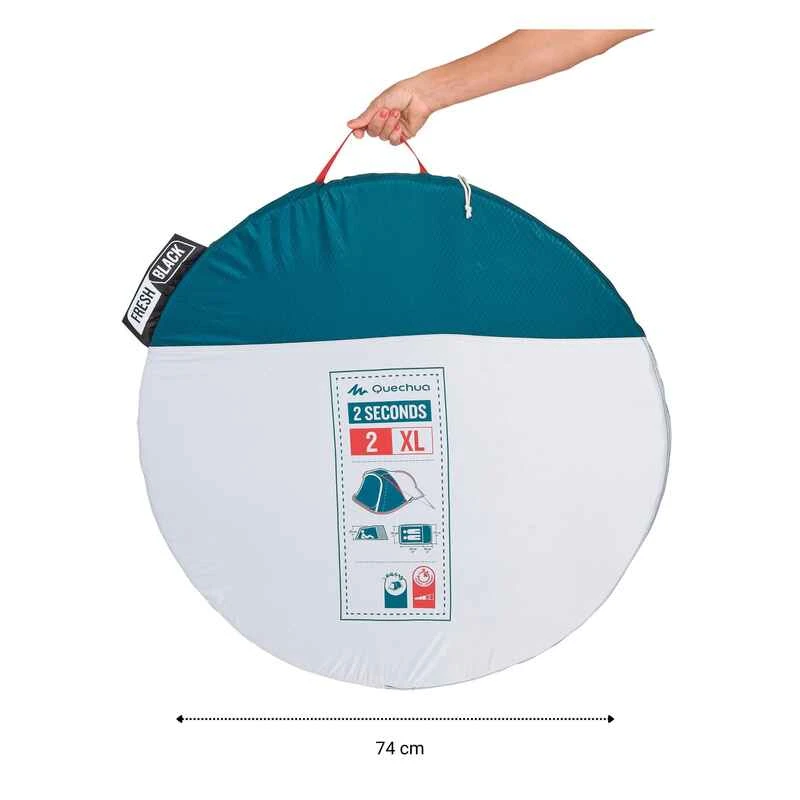 Quechua Tente De Camping - 2 SECONDS XL - 2 Places - Fresh & Black 3 Quechua Tente De Camping - 2 SECONDS XL - 2 Places - Fresh & Black – Image 3