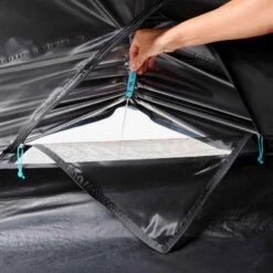 Quechua Tente De Camping - MH100 - 3 Places - Fresh & Black -Quechua tente de camping mh100 fresh black 3 personnes 11