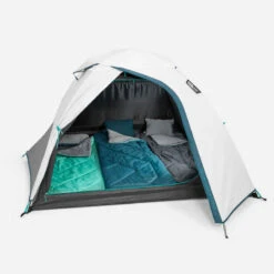 Quechua Tente De Camping - MH100 - 3 Places - Fresh & Black -Quechua tente de camping mh100 fresh black 3 personnes 5