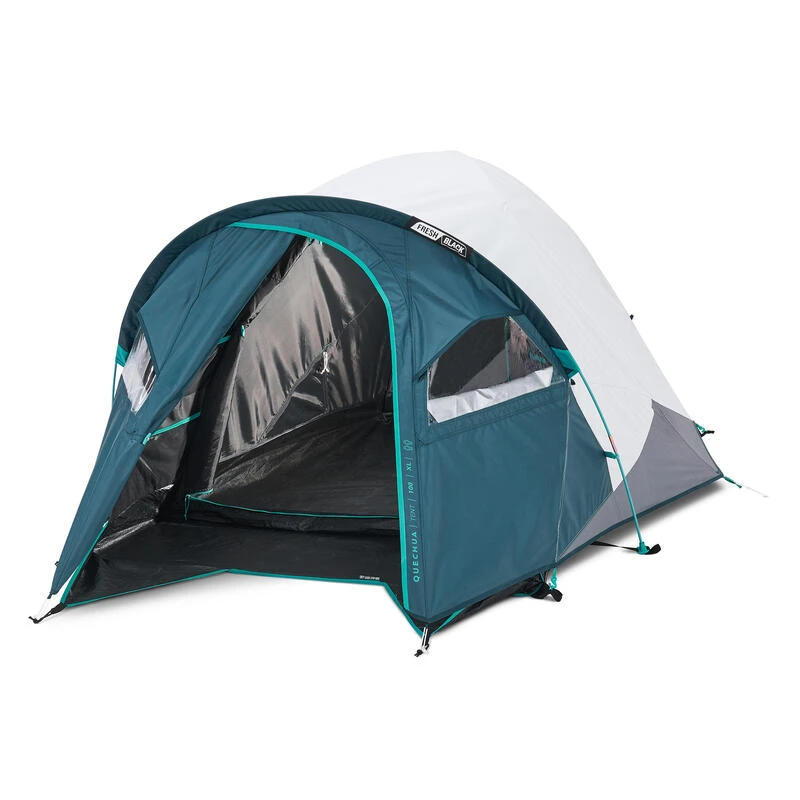 Quechua Tente De Camping - MH100 XL - 2 Places - Fresh & Black 2 Quechua Tente De Camping - MH100 XL - 2 Places - Fresh & Black – Image 2